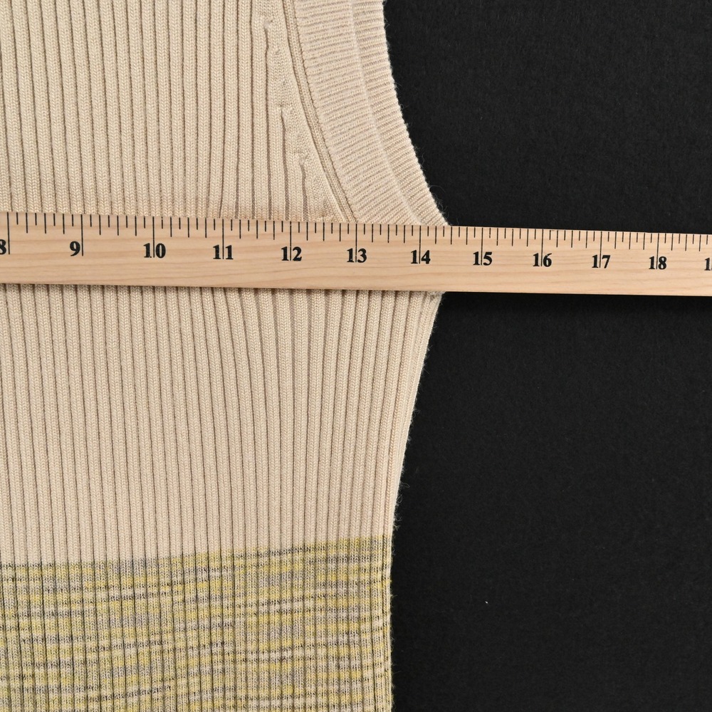 Anthropologie Jo Ribbed Knit Tank Womens Size XS Beige Striped Textured Bohemian - Picture 3 of 12